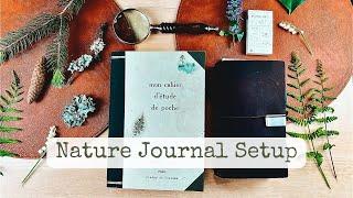 Nature journal setup|Traveler's Notebook field guide setup up