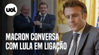 Presidente da França, Emmanuel Macron parabeniza Lula em ligação: 'Esperava por este momento'