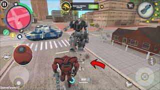 Rope Hero Vice Town (Transformer Ball Fight Police Car Robot) Robot ball drop down in army base - HD