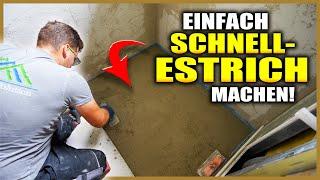 Einfach SCHNELL ESTRICH machen - So geht es! | AUSBAU-VLOG #07 | Home Build Solution