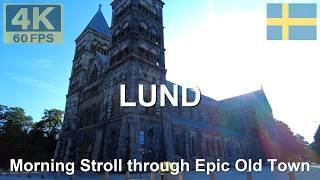 LUND, SWEDEN  in 4K | 2024 | Morning Walk in Historic Old Town