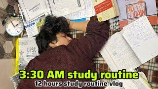 I woke up at 3:50 AM to STUDY FOR 12 hrs*A day in life of ASPIRANT LIVING IN DELHI*MY STUDY ROUTINE