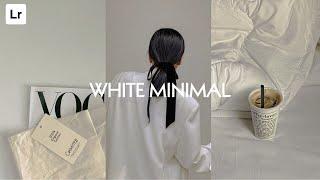 White Minimal Preset | Aesthetic Lightroom Preset Free DNG | Lightroom editing tutorial aesthetic