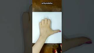 Draw a hen with your hand #drawing #youtubeshorts #art #tutorial #shorts