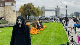 LONDON WALK 2024 | London Halloween Walking Tour | Tower of London to London Tower Bridge [4K HDR]