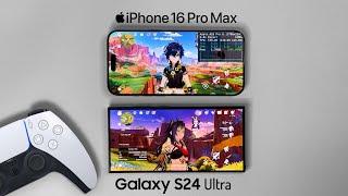 Galaxy S24 Ultra vs iPhone 16 Pro Max Genshin Impact 120 FPS Gaming Test | Natlan Region