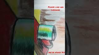 #art #crayons #cup #glass