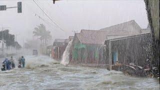 MY HEART WAS POUNDING RIGHT WHEN THE RAIN AND VERY STRONG WINDS ROCKED THE VILLAGE