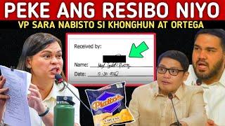 COA NAGSALITA NA! VP SARA NABISTO SI KHONGHUN AT ORTEGA PEKE ANG NILABAS NA RESIBO!