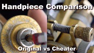 Handpiece Comparison - J Type vs Cheater Type - Sterling Sri Lankan Faceting Machine