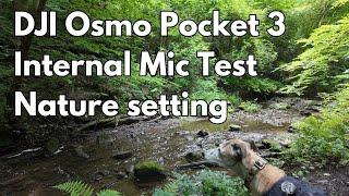 DJI Osmo Pocket 3 | Internal Mic Test | Nature Setting