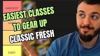 EASIEST TO HARDEST CLASS TO GEAR RANKED in CLASSIC FRESH WOW