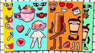 Ballerina Cappuccina Glow Up Into Rich | Italian Brainrot Sus Mod | DIY PAPER STICKER BOOK ASMR