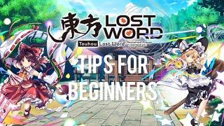 10 Tips for Touhou LostWord Beginners!