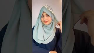 Quick Party wear hijab Style with Tiara | Unique Hijab Style #hijabtutorial #partywear #hijabstyle