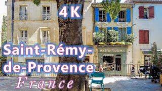 [4K] Walk in the ancient center of Saint-Rémy-de-Provence, France