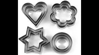 Stainless Steel Cookie Cutter 4 Shape(12 pcs)