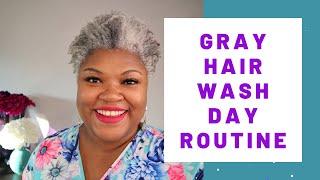 GRAY HAIR FULL WASH DAY ROUTINE WITH UNIQURL PRODUCTS | FINE GRAY NATURAL HAIR TIPS