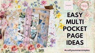 EASY MULTI-POCKET PAGE IDEAS Day 18 #craftysummersimples