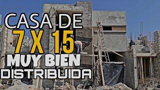 CASA  de 7 x 15 | con poco PRESUPUESTO | Bien distribuida