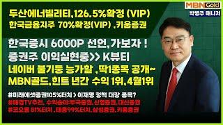 [대장주발굴의 달인 박병주](25.6.22)#두산에너빌리티126.5%확정#한국금융지주 70%확정(VIP) #태웅 99%확정#미래에셋증권105%터치#한국증시6000포인트