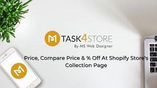 Shopify Store Customization - Product Price, Compare Price & % Off At Collection Page