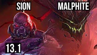 SION vs MALPHITE (TOP) | 1/0/6, 1.5M mastery, 300+ games | KR Diamond | 13.1