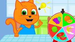 Cats Family in English - Let's make juice together Cartoon for Kids