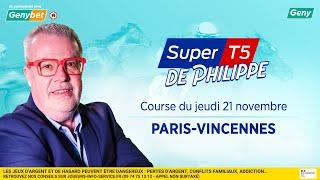 LE PRONO DU SUPER TOP 5 (R1-C1) | 21/11/2024 | À PARIS-VINCENNES