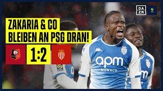 Monaco macht in Unterzahl alles klar: Rennes - Monaco 1:2 | Ligue 1 | DAZN Highlights