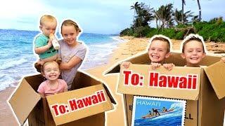 We Pretend to Send Ourselves Overseas To Hawaii! (skit) Kids Fun TV Family Vacation