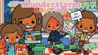 ️ Family's THUNDERSTORM ROUTINE *SUPERMARKET..LOST POWER* Toca Boca Roleplay  #tocaboca