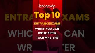 TOP 10 Entrance Exams You Can Write After Msc Biotech, Msc Life Science #exam #top #biology