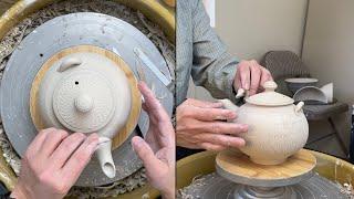 567. Trimming/Assembling Spout and Handle Rings for a Bamboo Overhang Teapot with Hsin-Chuen Lin 林新春