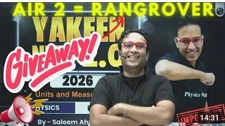 Salim sir gives a range rover  to neet topper