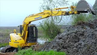 Pond Sedimentation Excavation Using A Mini Excavator