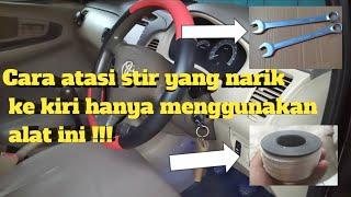 Cara mudah mengatasi stir mobil yang narik ke kiri || kijang inova