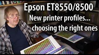 All new ET-8550 icc printer profiles. How I make profiles to fit different paper types and styles