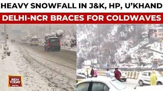 North India Gripped By Severe Cold Waves As Kashmir, Uttarakhand, Himachal See Heavy Snowfall