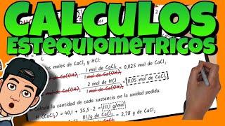  CÁLCULOS ESTEQUIOMÉTRICOS en REACCIONES QUÍMICAS | Cálculo de gramos, moles y volúmenes