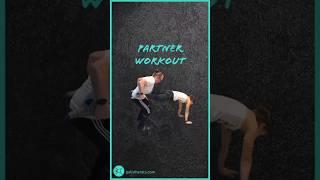 Partner workout - bent over row with plank