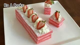 How to bake Strawberry Shortcake from scratch! طرز تهیه کیک توت فرنگی