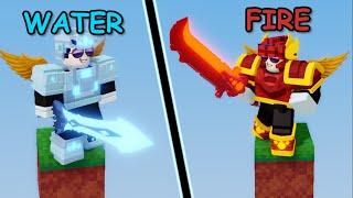 ELEMENT BATTLE.. (Roblox Bedwars)