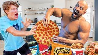 BEN AZELART EATING CHALLENGE | 3 FAVOURITE FOODS IN UNDER 20 MINUTES