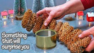 I wrapped spruce cones around a tin can and this is what came out of it! If you watch to the end...