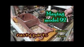 Maytag model 92 hit and miss engine1929 rusty parts eleven