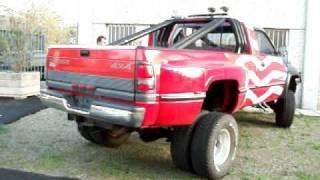 DODGE RAM 3500 8.0 V10 8000 cc 1996 LIFTED RED FLAG USA EXHAUST 221