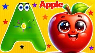 A for Apple / Phonics Song / Kiddos Study Zone / A to Z / Tiny Tots / ABC lyrics song /esi #abcdsong