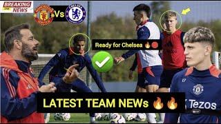 YESRASHFORD,GARNACHO,HØJLUND|| Man UNITED TRAINING NEWS AHEAD OF CHELSEA MATCH #manunitednewstoday