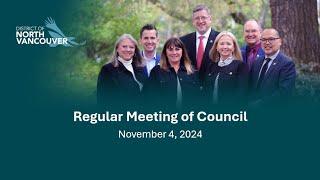 Regular Meeting of Council: November 4, 2024